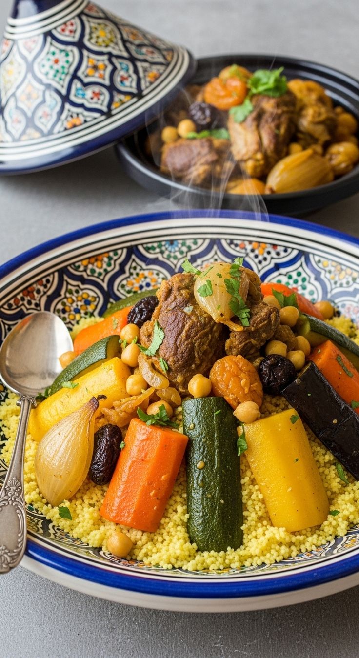 Couscous met lamsschenkels & merguez